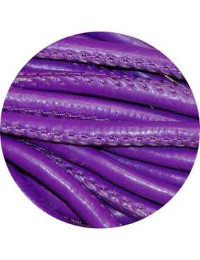 Cordon de cuir artificiel violet-5mm-vente au cm