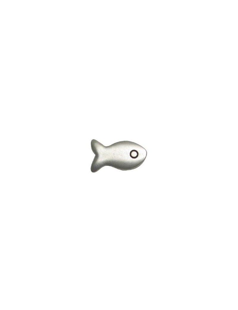 Perle poisson placage argent-20mm