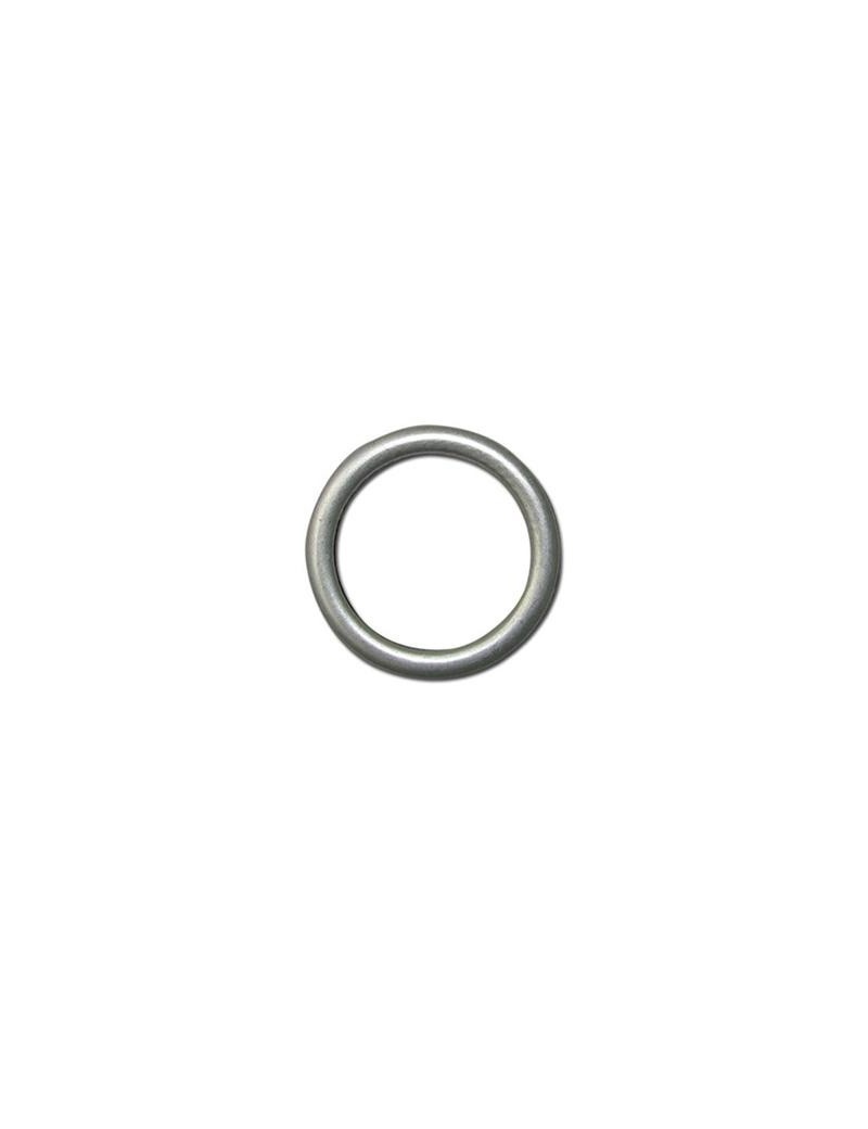 Lot de 10 anneaux ronds lisses placage argent-20mm