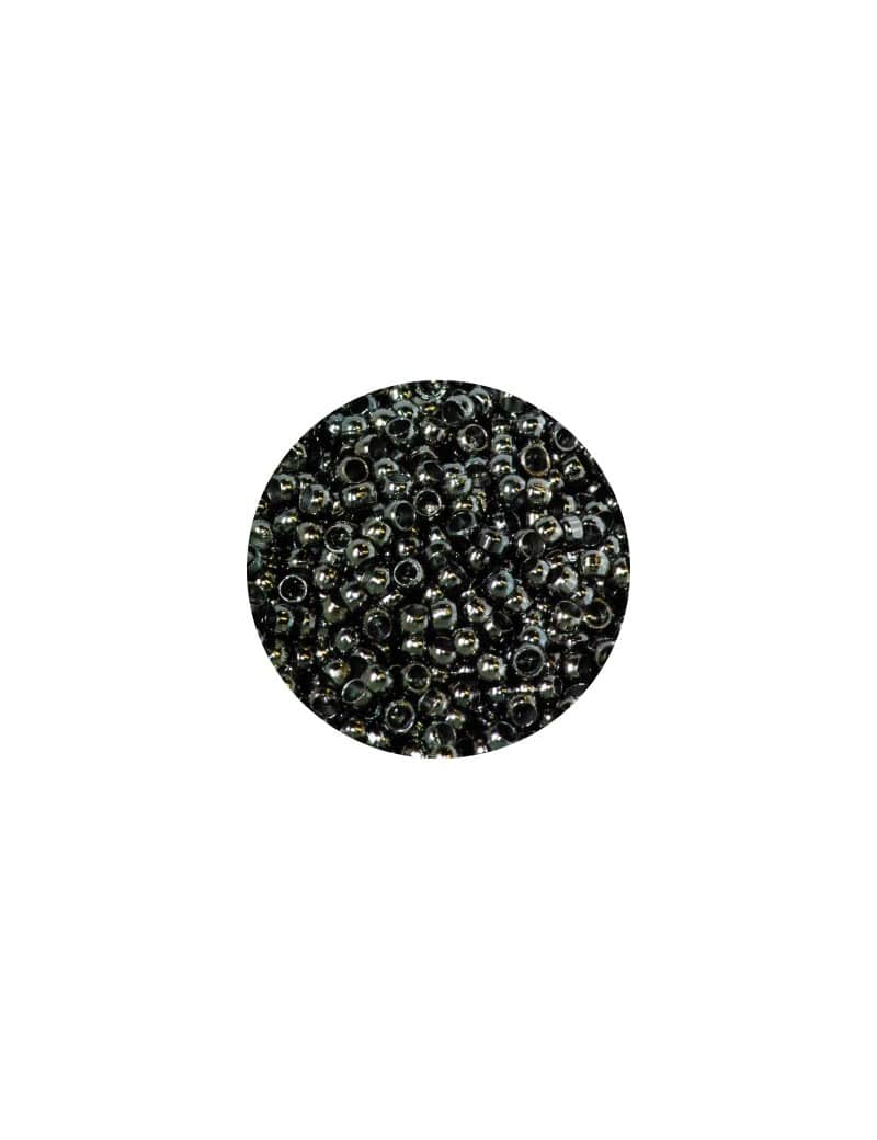 Pochette de 100 perles a ecraser couleur black-2mm