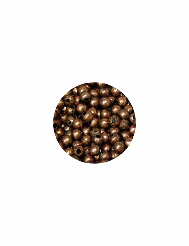 Sachet de 100 Perles a ecraser couleur cuivre antique
