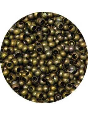 Sachet de 100 Perles a ecraser couleur bronze antique