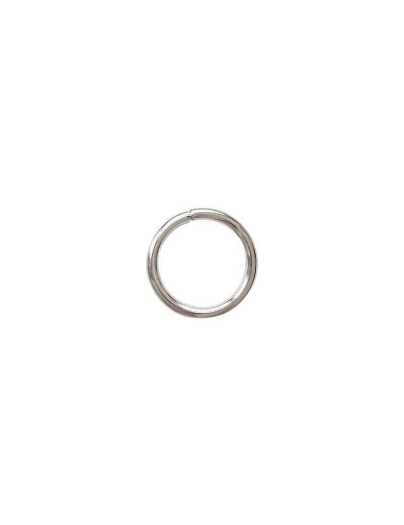 Poche de 50 anneaux de jonction en metal couleur nickel-14mmx1.2mm
