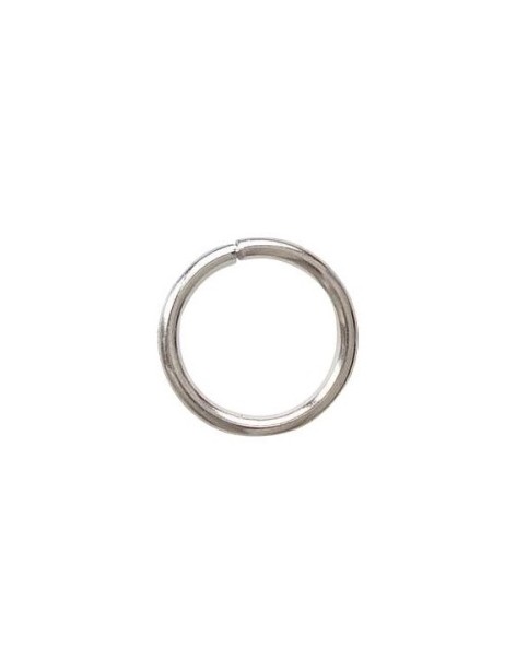 Poche de 50 anneaux de jonction en metal couleur platine-10x1mm