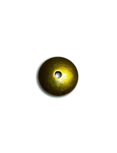 Sachet de 10 coupelles plates lisses rondes couleur bronze-13mm