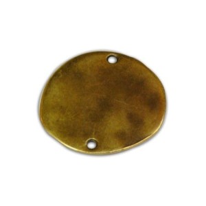 Plaque intercalaire rond 2 accroches couleur bronze-32mm