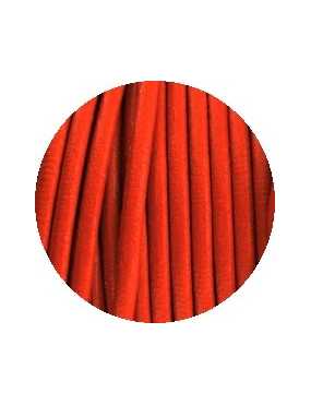 Cordon de cuir rond couleur orange vif-3mm-Espagne