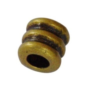 Lot de 10 perles tube boudins couleur bronze-5mm