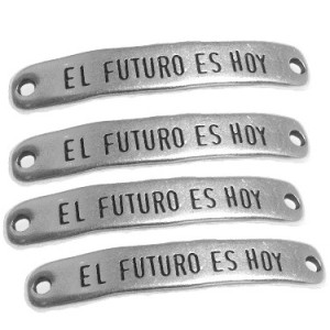 Plaque gravee en espagnol pour bracelet-40mm