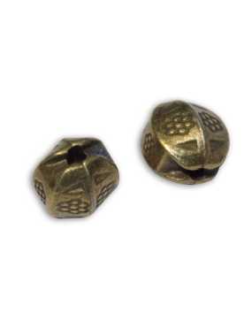 Poche de 10 perles rondes facettes couleur bronze-7mm