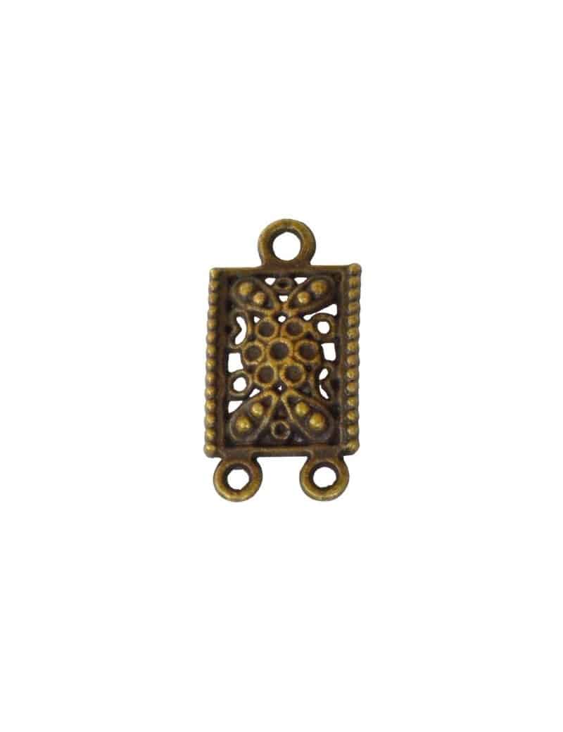 Pendant 3 accroches en metal couleur bronze antique-22mm