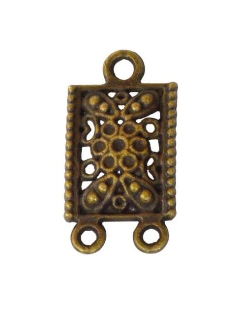 Pendant 3 accroches en metal couleur bronze antique-22mm