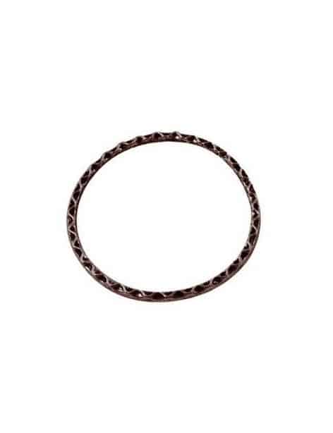 Grand anneau travaille de 45mm couleur cuivre antique