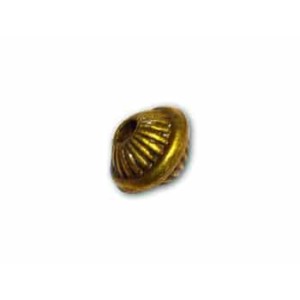 Sachet de 10 Perles rondes striees couleur bronze antique-7mm