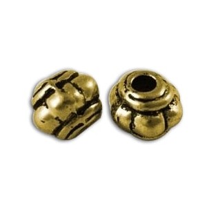Perle en metal couleur or antique