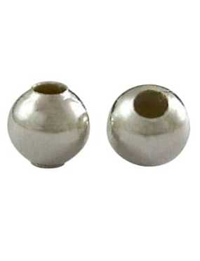 Sachet de 10 Perles creuses et lisses couleur nickel-8mm