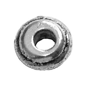 Sachet de 10 Perles plates en forme d'anneau epais-6mm