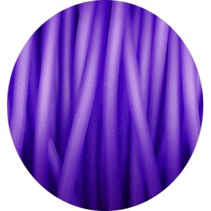 Cordon rond de PVC creux opaque violet-3mm
