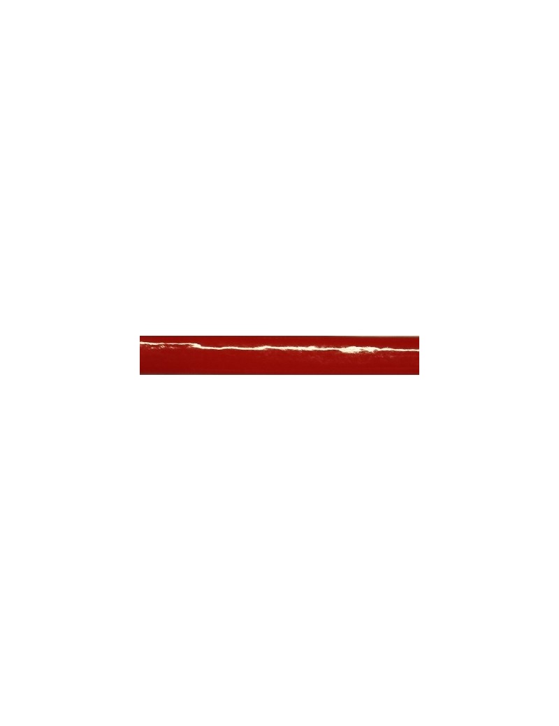 Lacet fantaisie plat 6mm vernis rouge