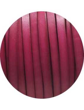 Cordon de cuir plat de 10mm rouge violet vendu au metre