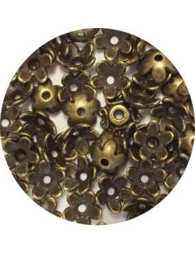 Lot de 50 coupelles lisses couleur bronze-6.5mm