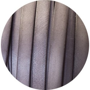 Cordon de cuir plat de 10mm gris clair-vente au cm
