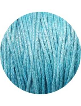 Coton ciré bleu turquoise-1mm