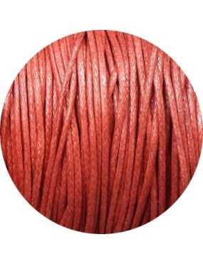 Coton cire rouge clair-1mm