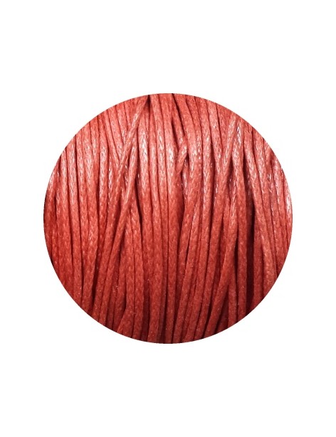 Coton cire rouge clair-1mm