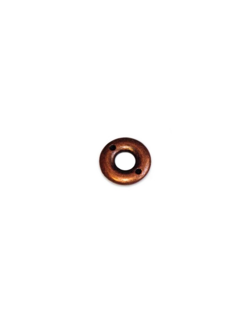 Anneau rond et large perce de faux trous couleur cuivre-15mm