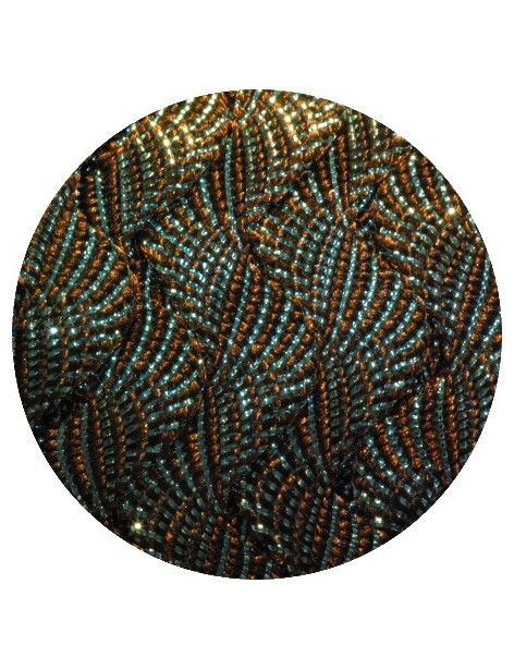 Serpentine lurex marron bleu-10mm