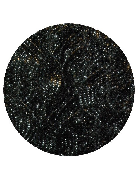 Serpentine lurex noir-6mm