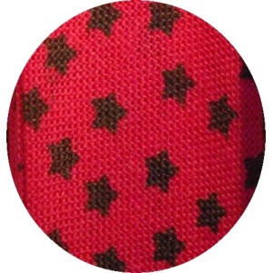 Biais replié étoiles sur fond rouge fabriqué en France-20mm
