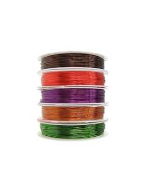Lot de 10 bobines de fil cable couleurs et tailles melangees