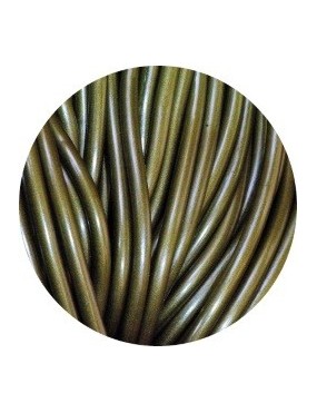Cordon rond de PVC creux opaque bronze-3mm