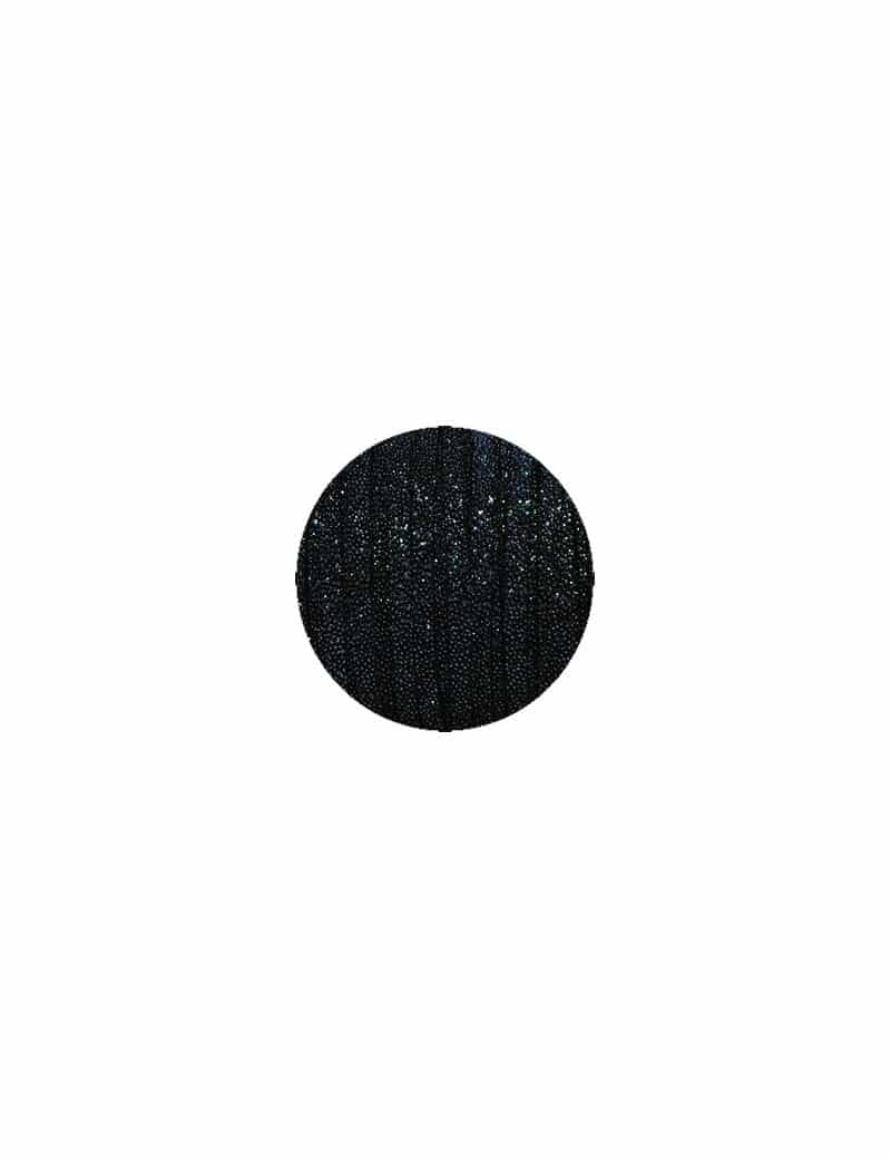 Lacet fantaisie plat 5mm effet caviar bleu sombre-vente au cm