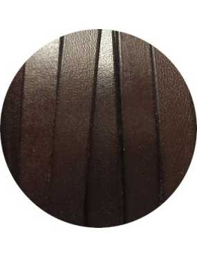 Cordon de cuir plat 10mm x 2mm cappucino-vente au cm