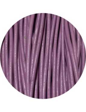 Lacet rond de cuir violet clair de 1.5mm-Europe
