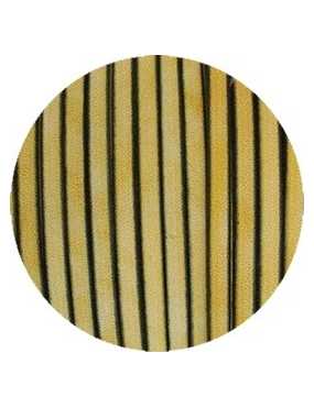 Cordon de cuir plat vintage 5mm jaune-vente au cm