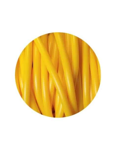 Cordon PVC creux opaque jaune vif-5mm