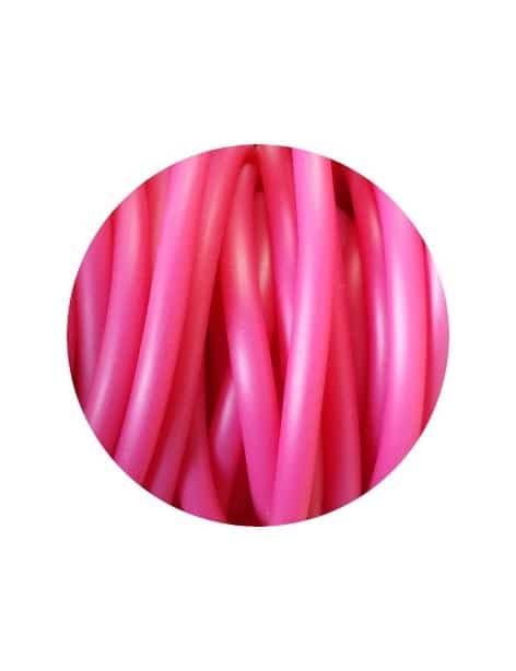 Cordon PVC creux opaque rose vif-5mm