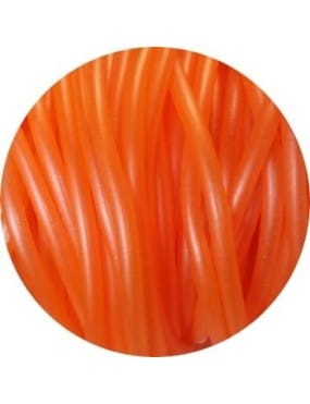 Cordon PVC creux translucide orange vif-5mm