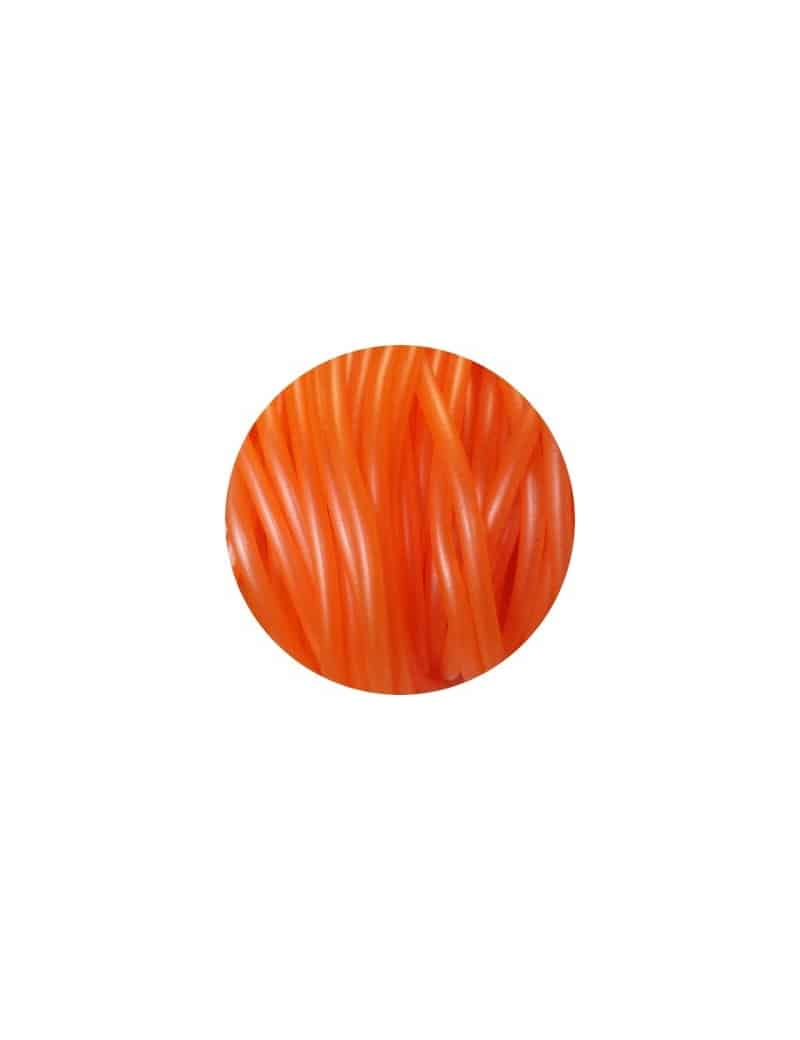 Cordon PVC creux translucide orange vif-5mm