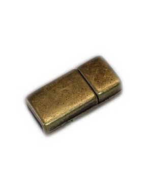 Fermoir magnetique bronze de 22mm pour cuir plat de 6mm