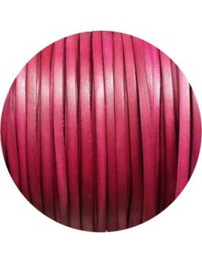 Cordon de cuir plat 5mm rouge violet vendu au metre