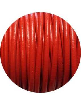 Lacet de cuir rond orange-Espagne-4.5mm