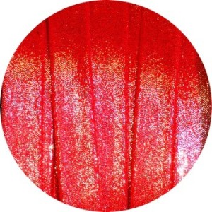 Lacet fantaisie plat 10mm nacré couleur rouge