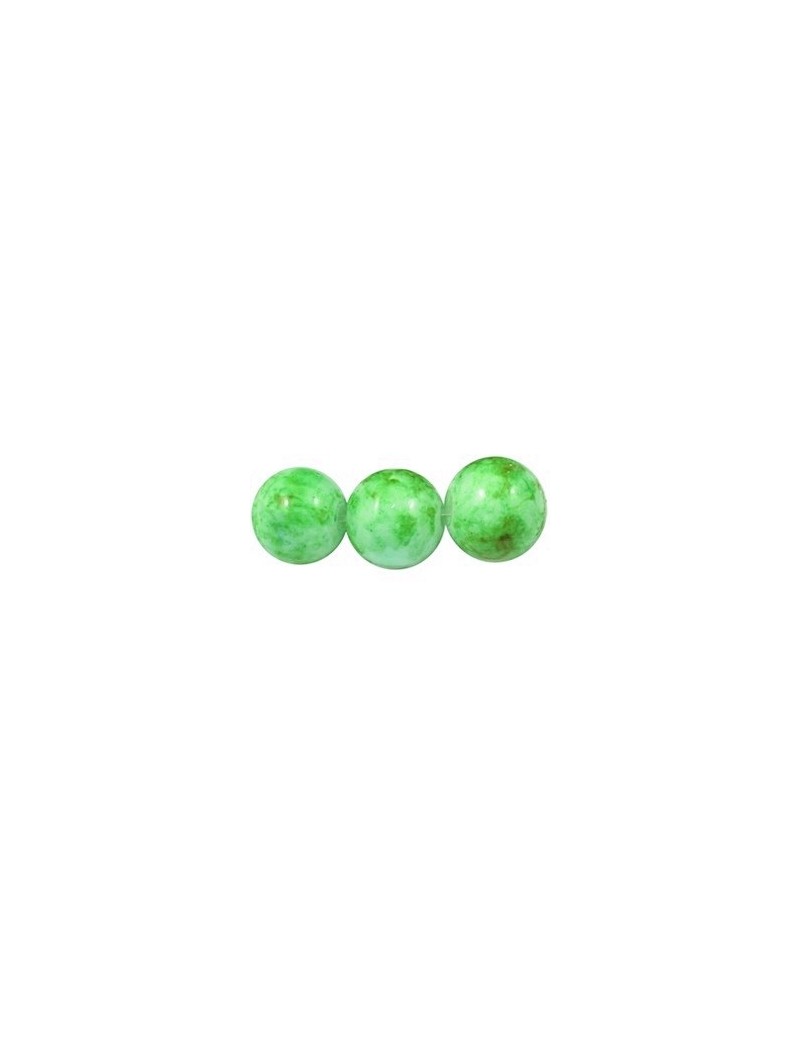 Pochette de 50 perles en verre peint premier prix vertes-6mm