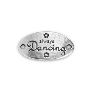 Plaque ovale martelée avec message Dancing