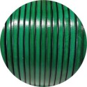 Cordon de cuir plat 5mm couleur vert forêt-vente au cm